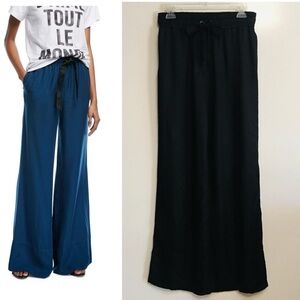 CINQ A SEPT Sierra Elastic Waist Drawstring Wide-Leg Pants Black Size XS